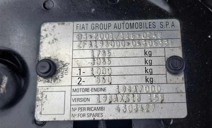 Fiat Bravo cena 21900 przebieg: 180000, rok produkcji 2011 z Rejowiec Fabryczny małe 596